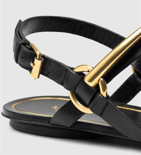 gucci horsebit-detailed patent-leather sandals|Gucci Horsebit sandals flat.